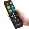 EZclicker Big Button Universal TV Remote (Black) Simple Easy to