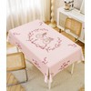 Cherry Blossom Pink Floral Tablecloth,Spring Tablecloth Rectangle, Japanese Tablecloth for