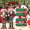 Christmas Nutcracker Soldier, 30 cm Wooden Nutcracker Christmas Decorations for
