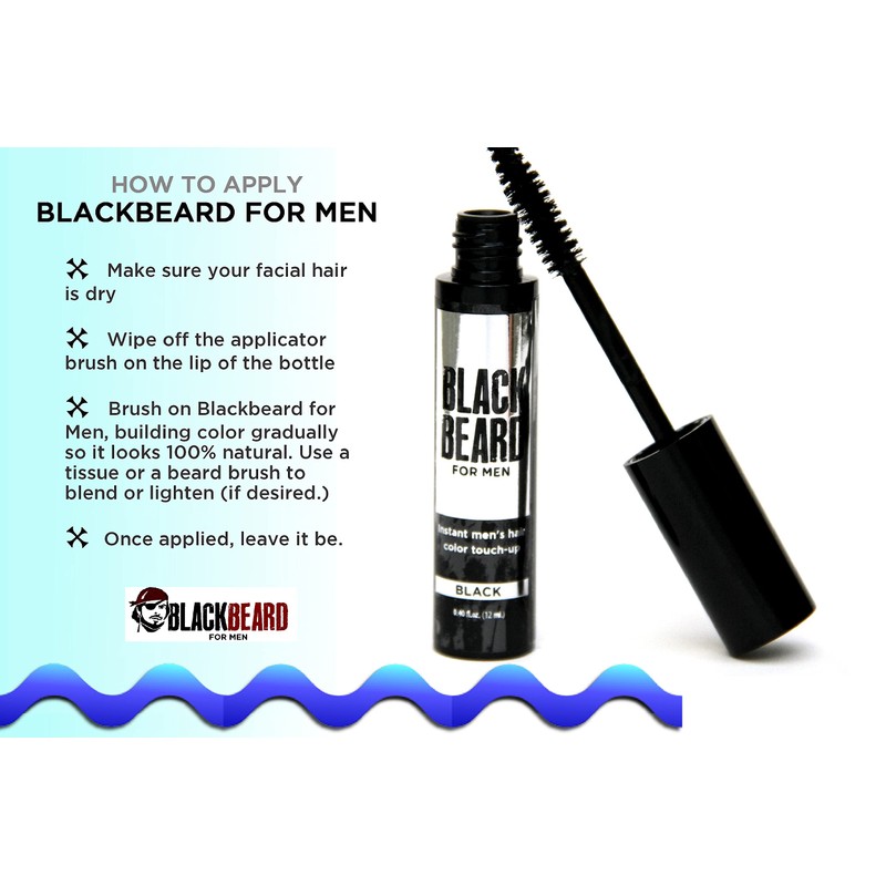 Blackbeard for Men Formula X Instant Mustache, Beard, Eyebrow and