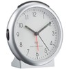 TFA Dostmann Analoger Funk-Wecker, 98.1036, mit Alarm, inklusive Funkuhr, Silber,