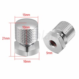 Benlari Chrome Solo Seat Nuts Seat Mounting Nuts 1/4"-20 Thread Compatible for Harley Davidson Touring Softail Street Glide Road Glide Road King