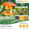 DutchCrafters Plastic Poly Hanging Orange Oriole Bird Feeder with Grape