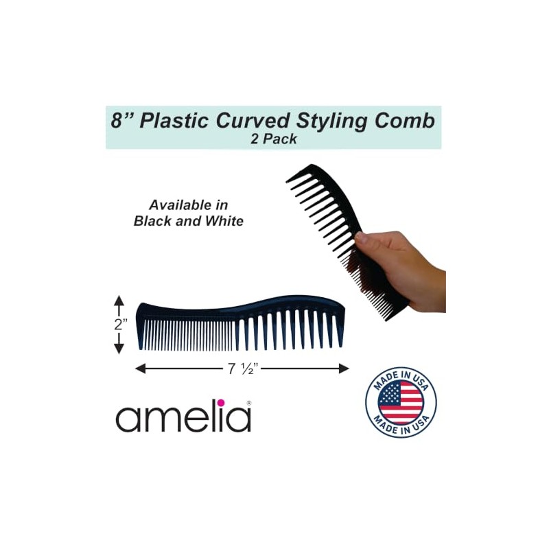 Amelia Beauty Products Peine desenredante Amelia Beauty de plástico blanco