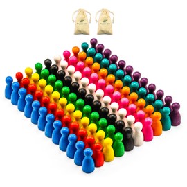 Waldfelsen® Halmakegel: 120 Halma Gel Made of Beech Wood in Ten Accessories for Board Games