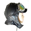 BLUETECH Convertible Hat Aviator Cap Vintage Car Hat Leather in