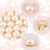 GORGECRAFT 200Pcs Sewing Pearl Beads Two Holes Sew on Pearls