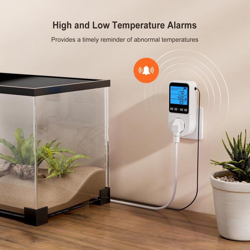 INKBIRDPLUS Temperature Controller with Timer and Probe for Greenhouse with