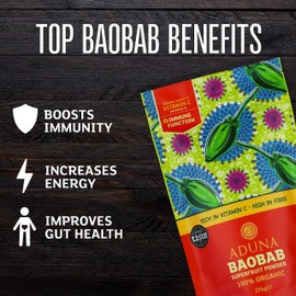 Aduna Unheated Baobab Fruit Pulp Powder (Baobab Fruit Pulp Powder) 2.8 oz (80 g)