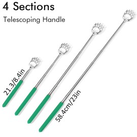 HOFASON Back Scratcher for Men Women, Bear Claw Telescopic Scratcher Back Massager Tool, Stocking Stuffers Novelty Idea Extendable Back Scratcher Festival Birthday Christmas Gifts (Green)