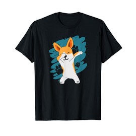 Doggie Pet Dog Owner Dog Lover Dabbing Corgi T-Shirt for Men Women Kids