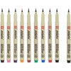 Pigma Micron Sakura Brush - 9 Colours (Pack of 10)