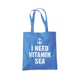 I Need Vitamin Sea Tote Bag - cornflower blue One Size