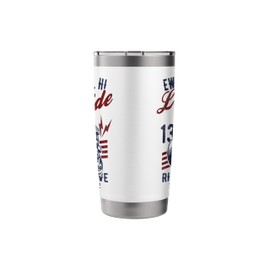 Ewa Beach Hawaii Motorcycle Skull Rider Vintage Design Stainless Steel Insulated Tumbler