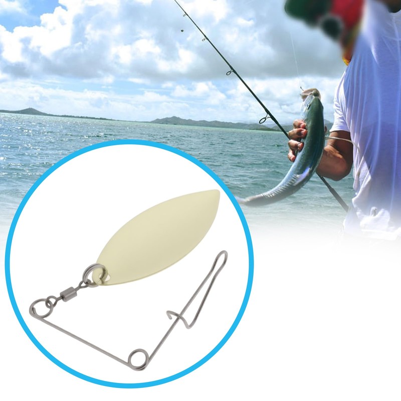Briny River 24pcs Willow Fishing Spinnerbait Kits Stainless Steel with