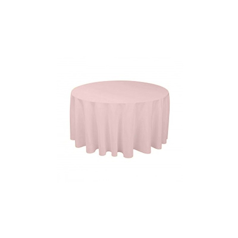 KS Linens Polyester Round Tablecloth 96" (Lt Pink)