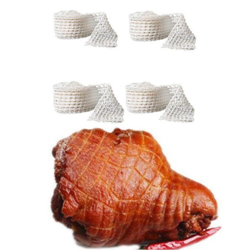 4PCS Meat Netting Roll Cotton Smoked Meat Poultry Ham Netting