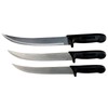 10” Breaking Butcher Knife - Cimiter - Curved Blade Black