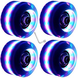 Paquete de 4 ruedas de 32 x 58 mm, 78 A, iluminadas, ruedas de patinaje con rodamientos instalados para interiores o exteriores, accesorios de patinaje y monopatín, 32 x 58 mm, 78A