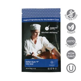 Pure Gellan Gum F - Low Acyl ⊘ Non-GMO ☮ Vegan ✡ OU Kosher Certified - 400g/14oz
