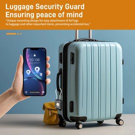 AirTag Holder Waterproof,AirTag Waterproof Case with Wire Cable for Luggage,Keys,Backpack and More. (Pink)