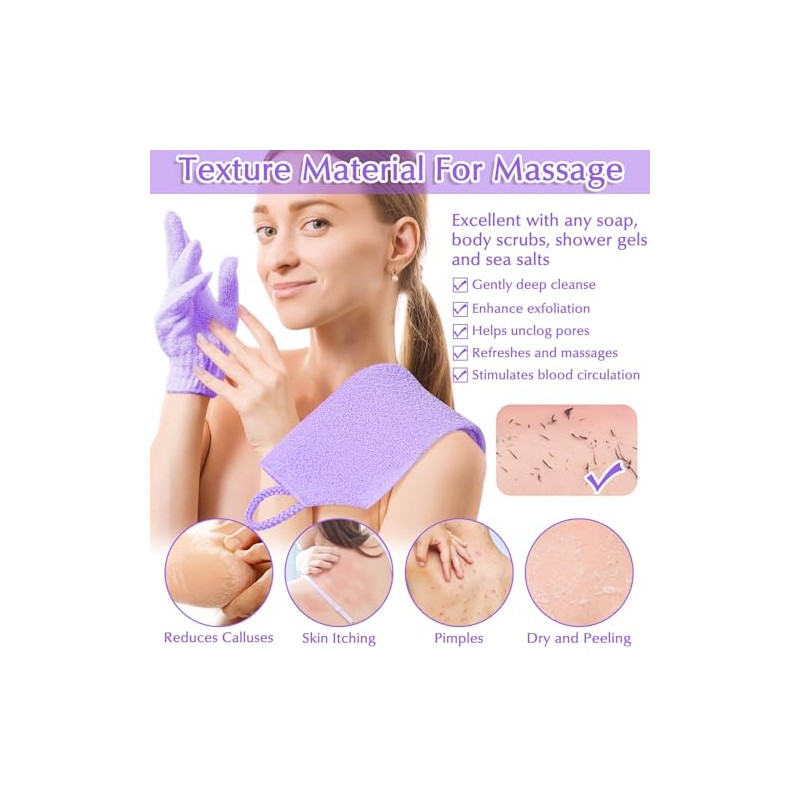 Anezus Que Obtendrás Paquete Viene Exfoliante Corporal Baño Par Guantes
