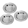 normani 1-3 pieces robust stainless steel camping plates, rust-proof, colour