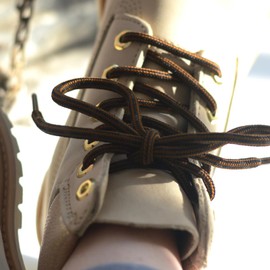 Mercury + Maia Honey Badger Boot Laces, USA Made Indestructible Shoelaces, Round Heavy Duty Bootlaces for Work & Hiking, Chestnut 45 in (1p)