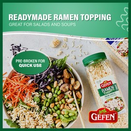 Gefen Onion Garlic Ramen Salad Toppers, 10 oz | Ready to Use | Crunchy Salad Topping | Ramen Noodle Crunch | Soup Toppers