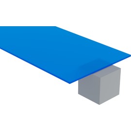 Acrylic Sheet, 2051 Blue Transparent, 6 MM (0.25") Thick, 18" W x 36" L