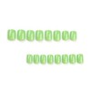 Green Press on Nails Short Square Fake Nails Press ons