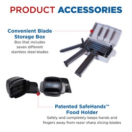 Jaccard ABS SafeHands Mandolin Slicer with Seven Interchangeable Blade Cartridges - QUITE POSSIBLY THE SAFEST MANDOLIN IN THE WORLD