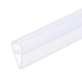 METALLIXITY U-Type Seal Strip (59.06" Long, for 1/4" Glass) 1pcs, Silicone Frameless Shower Door Bottom Seal - for Furniture Repair Door, Translucent