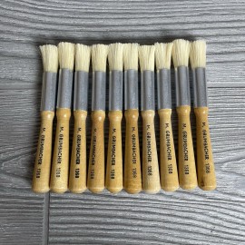 M. Grumbacher Lot of 10 Vintage M. Grumbacher Gainsborough #1368 Size 2 Stencil Brushes NOS