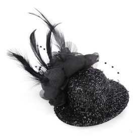 Baoxinjp Headdress European Flower 3D Hair Ornament, Lightweight, Women's, European Style, Hat, Daughter, Hair Accessories, Girls, Costume, Party, Cosplay, Events, Cocktail Hat, Stage, Black