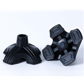 2 Pack Cane Tips, 3/4 Inch Rubber Crutch Tips, Self Standing Non-Slip Walking Stick Tips, Quad Pod Cane Tips for Most Walking Canes, Crutches, Folding Canes or Walking Sticks for Seniors, Easy to Use