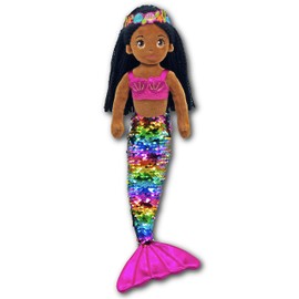 June Garden 18" Flip Sequin Sparkly Mermaid Chloe - Soft Mermaid Plush Stuffed Doll Gift for Toddler Girls