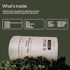 Multivitamin Drink Mix | B.Wild Plant Based Antioxidant Drink | Prebiotics and Probiotics for Digestive Health - Peach Green Tea Flavor - 300 g, 30 Day Supply