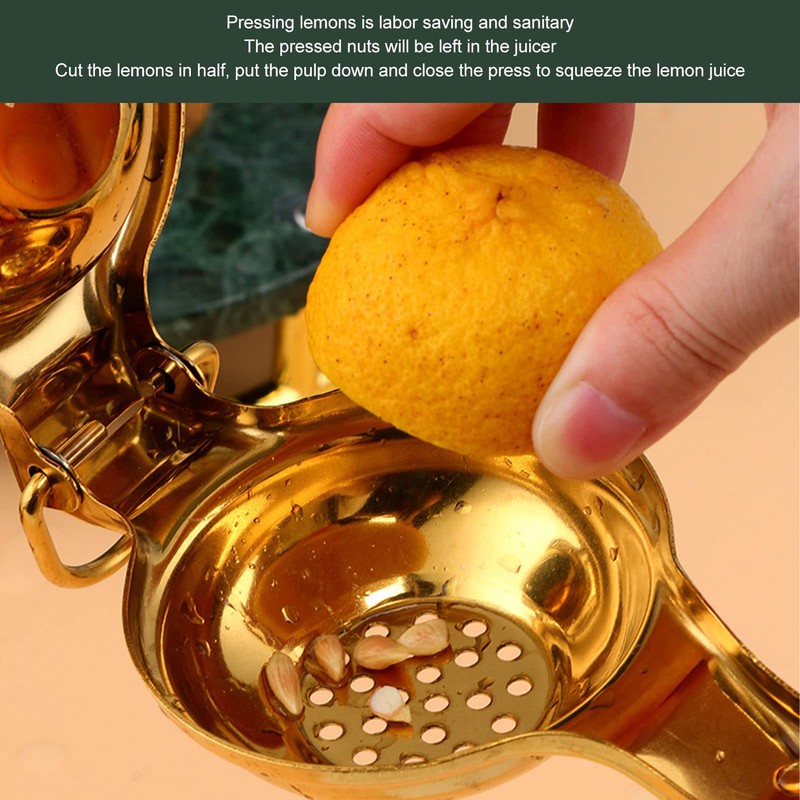 Lemon Squeezer, Stainless Steel Ergonomic Ultra Long Handle Hand Press,