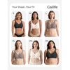 Gailife V Lace Front Closure Bras for Women Wireless Seamless