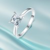 AVECON Simple Rings for Women Solid 925 Sterling Silver Solitaire