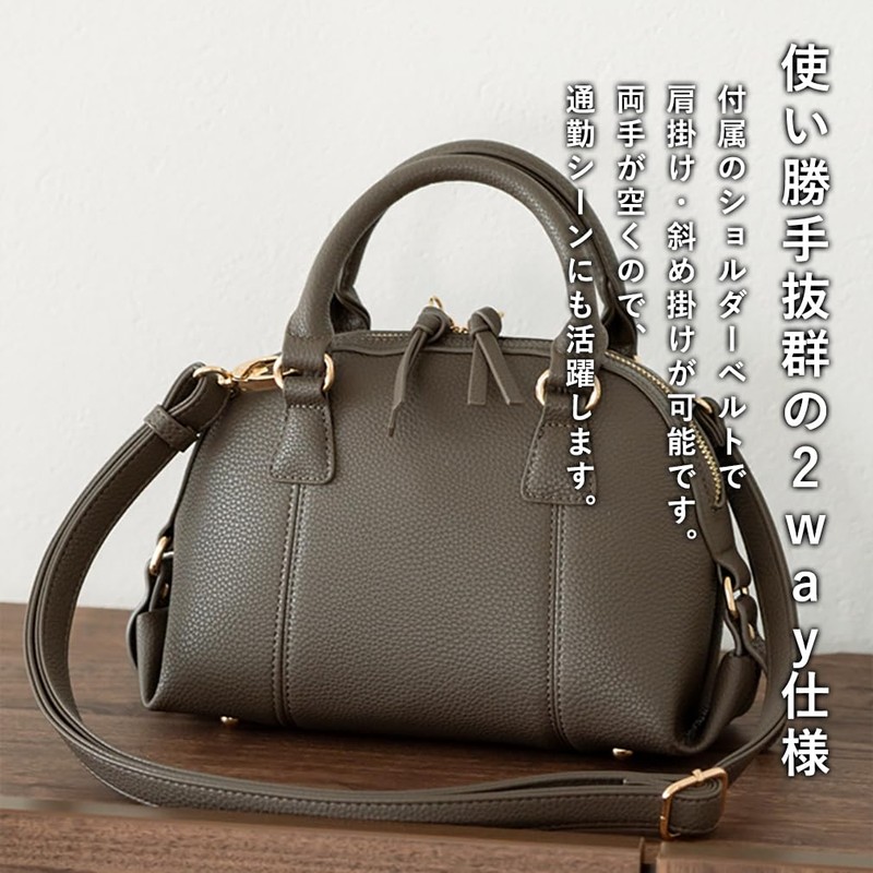 VITAFELICE Round Zipper 2-Way Mini Handbag for Women inb-10160p, Black,