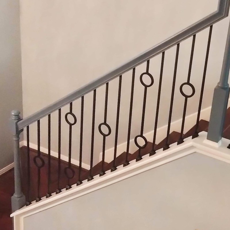 Affordable Stair Parts - Contemporary Two Ring Stair Iron Balusters