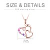 TYSO Heart Necklace 925 Sterling Silver Flower Heart Pendant Valentine's