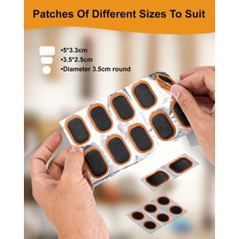 CHUMXINY Portable Bicycle Tire Repair Kit - Instant Tire Repair, Compact and Lightweight for Commuters, Mountain Bikers and Travelers - Includes Tire Patch, Tools and Glue