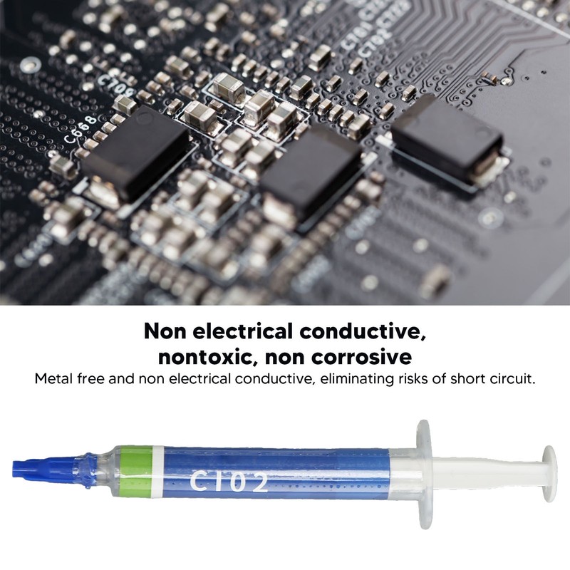 5Pcs Thermal Paste 4.55W/m.k Metal Free Safe Strong Adhesion Thermal