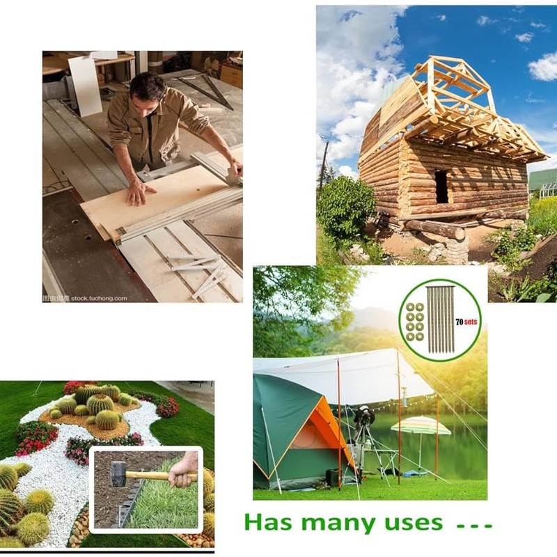 Artificial Turf Stakes 70-Pack Landscape Anchoring Stakes RV Rug Anchors