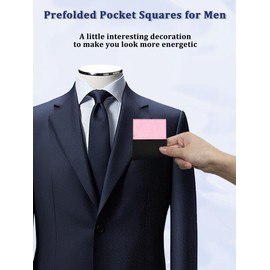 Mantieqingway Prefolded Pocket Squares for Men Solid Color Handkerchief for Suit Formal Wedding Dinner
