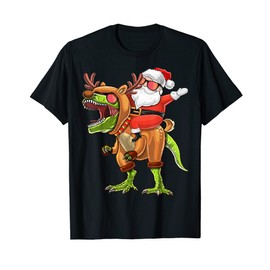 Reindeer T Rex Dinosaur Santa Christmas Costume Shirt Gift