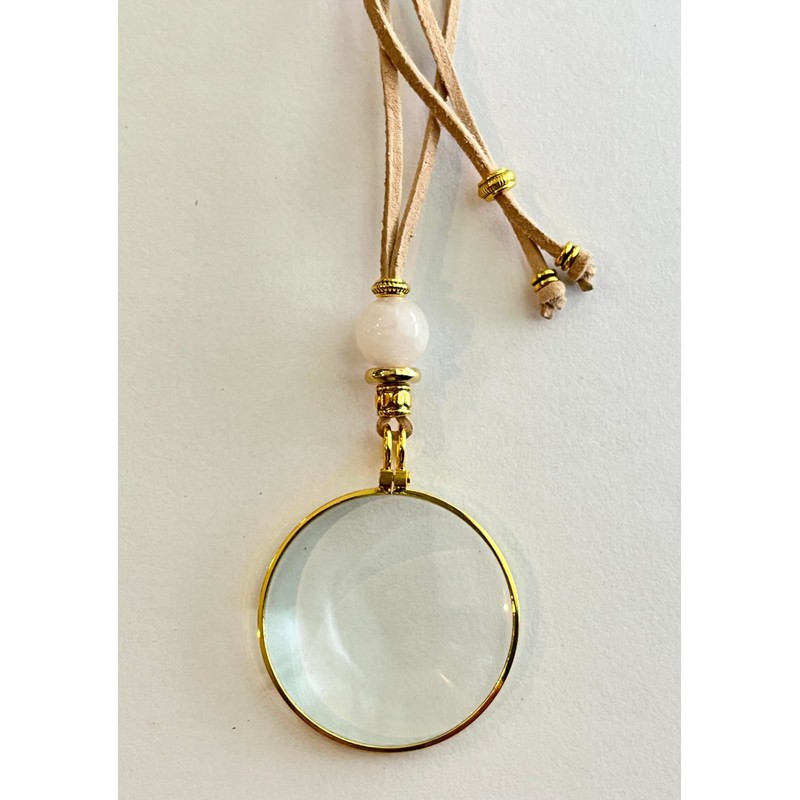 Monocle Necklace with Quartz Crystal
